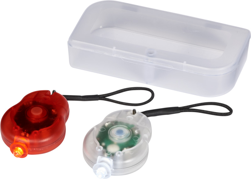 Zeta 2-piece bike light in case