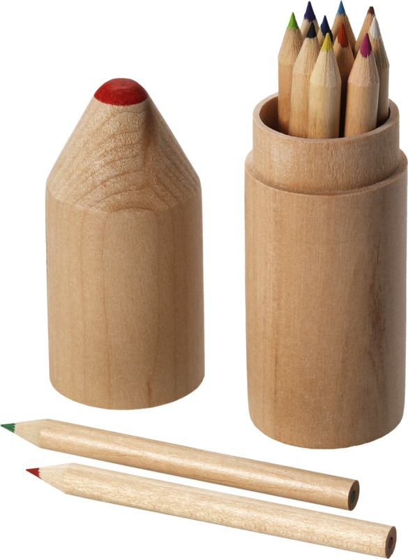 Woody 12-piece coloured pencil set