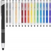 Moneta anodized aluminium click stylus ballpoint pen