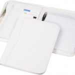 Ebony A4 zippered portfolio