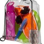 Lancaster transparent drawstring backpack