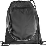 Peek zippered pocket drawstring backpack