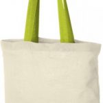 Nevada 100 g/m² cotton tote bag coloured handles