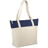 Jones 320 g/m² zippered cotton and jute tote bag