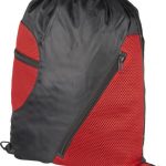 Kick zippered pockets drawstring backpack