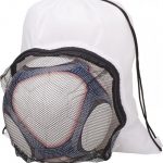 Goal drawstring backpack with football compartment