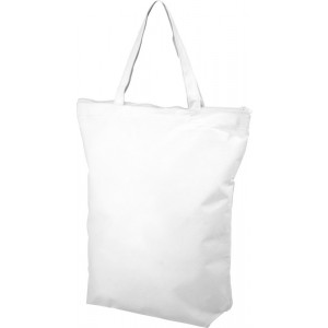 Privy zippered short handle non-woven tote bag