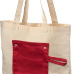 Snap 180 g/m² roll-up buttoned cotton tote bag