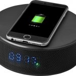 Circle wireless charging alarm clock speaker