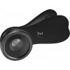 Fish-eye smartphone camera lens with clip