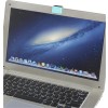 Clip-on webcam blocker with screen cleaner