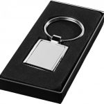 Sergio rectangular metal keychain