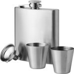 Texas 175 ml hip flask with two shot tumblers