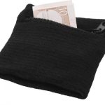 Brisky performance wristband with zippered pocket