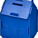 Uri house-shaped plastic money container