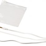 Dish earbuds with clear plastic pouch