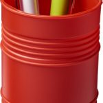 Bardo oil drum style plastic pen pot