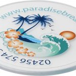 Renzo round plastic coaster