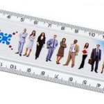 Ellison 15 cm plastic ruler with paper insert