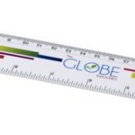 Loki 30 cm circle-shaped plastic ruler
