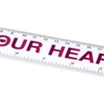 Loki 30 cm heart-shaped plastic ruler