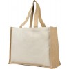 Varai 340 g/m² canvas and jute shopping tote bag
